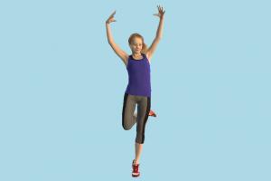 Teenage Girl scanned-model, girl, fitness, happy, victory, winner, woman, training, walking, sport, sporty, lady, female, posing, character, human, people, dancing, teenager, tanktop, excercise, leggins